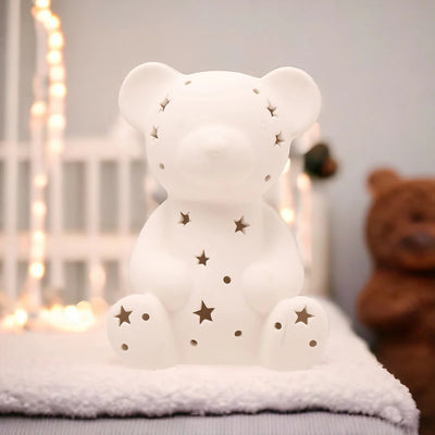 Bambino by Juliana® Ceramic Light Up Night Light Teddy Bear *NEW* - timeframedclocks