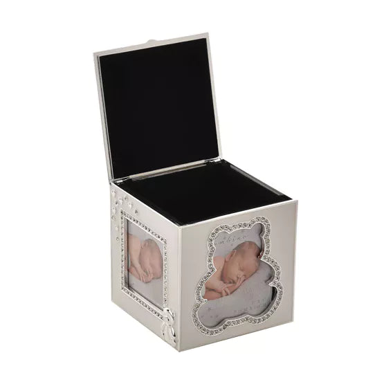 Bambino by Juliana® Silver Plated Bear Photo Frame Box *NEW* - timeframedclocks