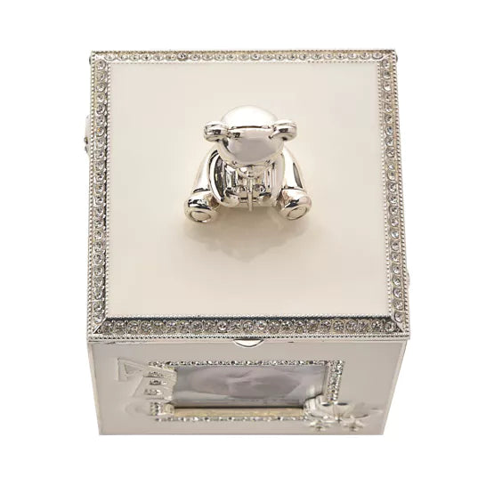 Bambino by Juliana® Silver Plated Rotating Music Photo Frame Box *NEW* - timeframedclocks