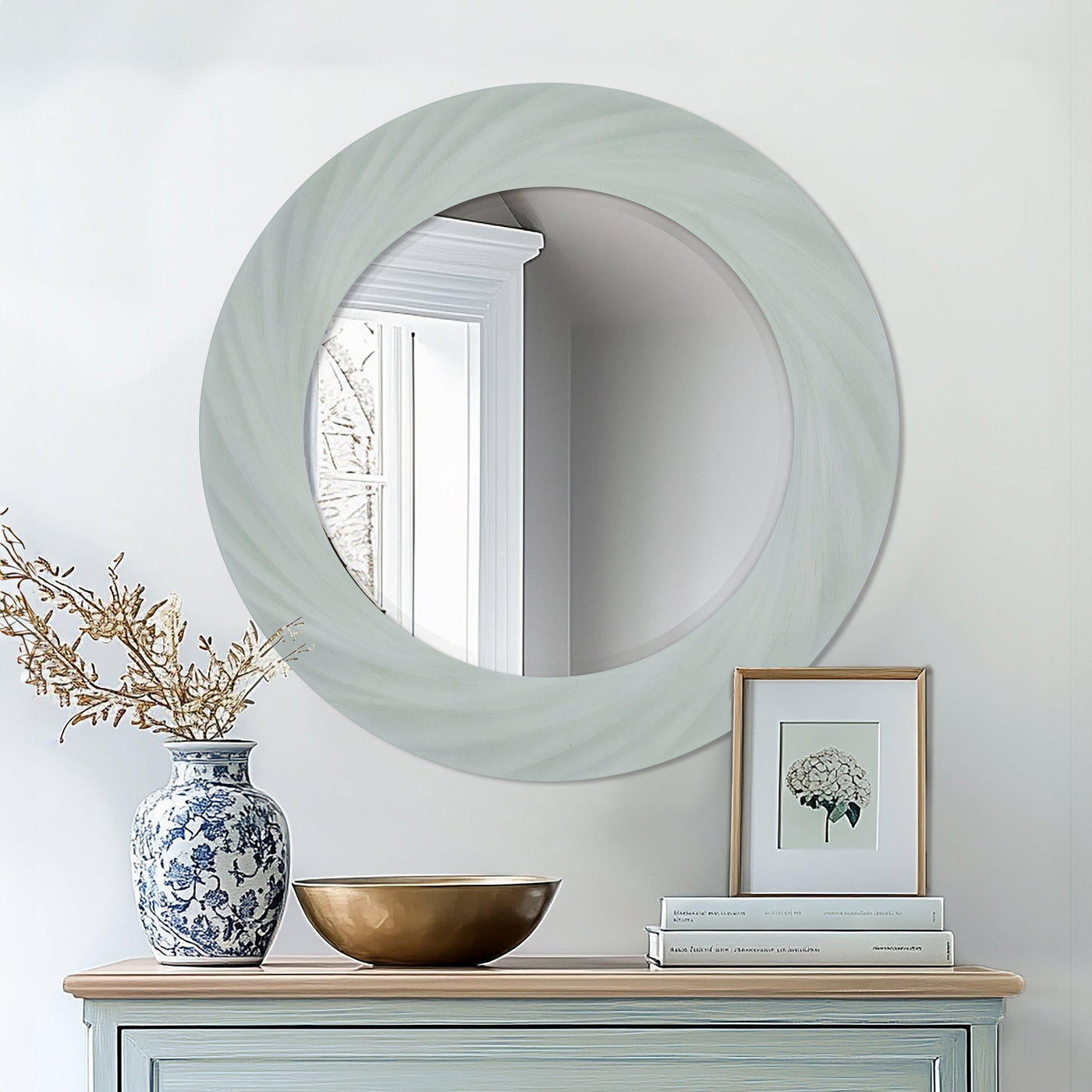 Barley Twist Mirror Soft Blue *NEW* *PRE-ORDER DEL LATE FEB* - timeframedclocks