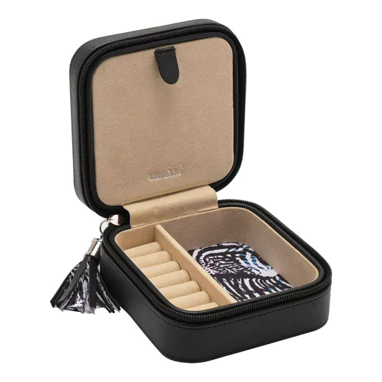 CaraMia® Zebra Crossing Travel Jewellery Box *NEW* - timeframedclocks