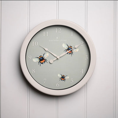 Country Living. Bee Outdoor Wall Clock 10.5" (26.5cm) *NEW* - timeframedclocks