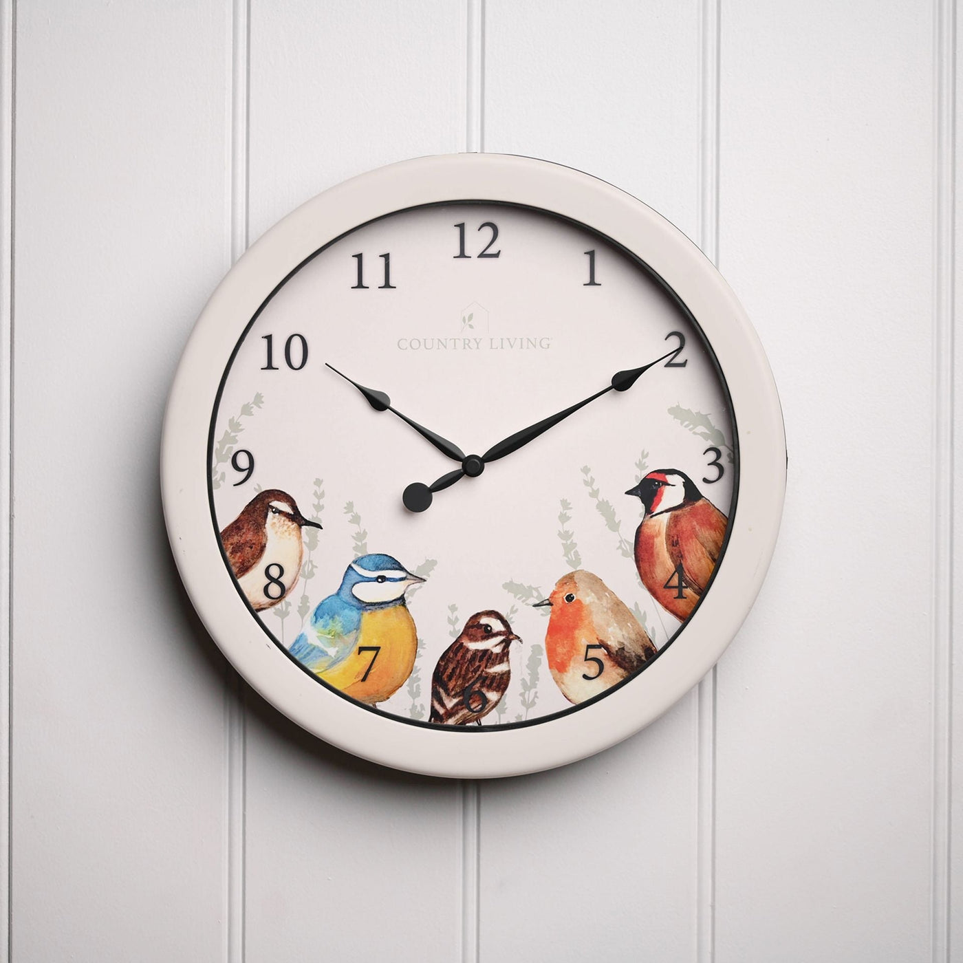 Country Living. Garden Birds Outdoor Wall Clock 9" (21cm) *NEW* - timeframedclocks