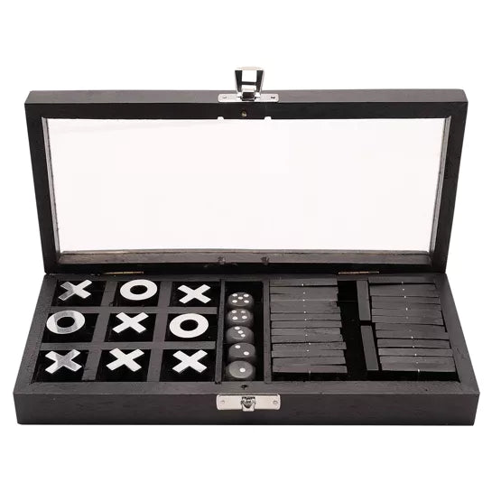 Harvey Makin® Dominoes Tic Tac Toe & Dies Game Set *NEW* - timeframedclocks