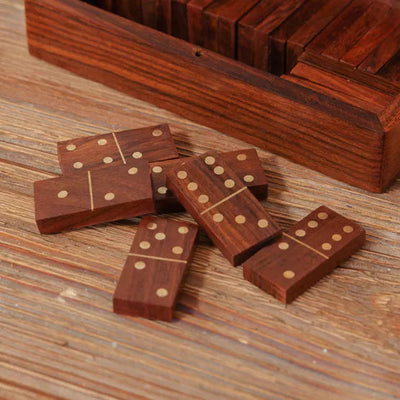 Harvey Makin® Wooden Dominoes Games Set *NEW* - timeframedclocks