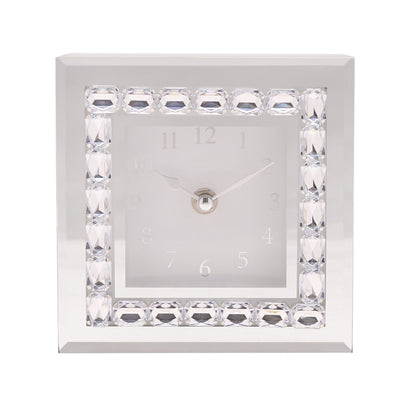 Hestia. Crystal Rectangle Mantel Clock *NEW* - timeframedclocks