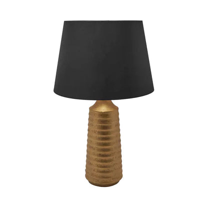 Hestia® Ceramic Table Lamp Black & Gold *NEW* - timeframedclocks