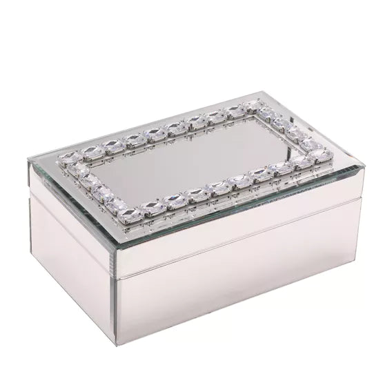 Hestia® Crystal Glass Jewellery Box *NEW* - timeframedclocks