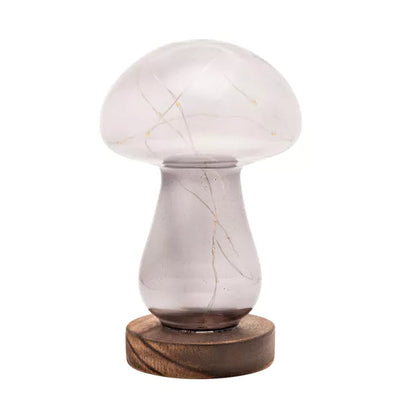 Hestia® Large Grey Glass Mushroom LED Light *NEW* - timeframedclocks