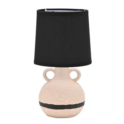 Hestia® Table Vase Lamp Natural & Black *NEW* - timeframedclocks