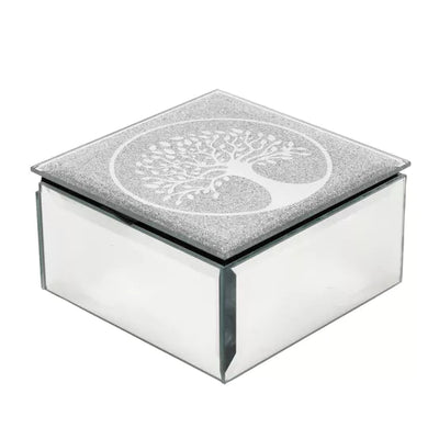 Hestia® Tree Of Life Glass Trinket Box *NEW* - timeframedclocks