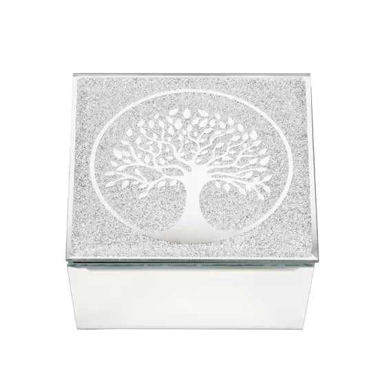 Hestia® Tree Of Life Glass Trinket Box *NEW* - timeframedclocks