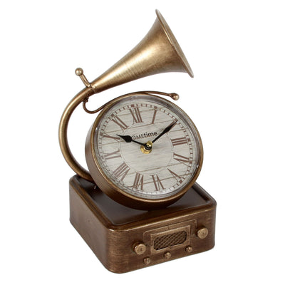Hometime. Gramophone Mantel Clock *NEW* - timeframedclocks