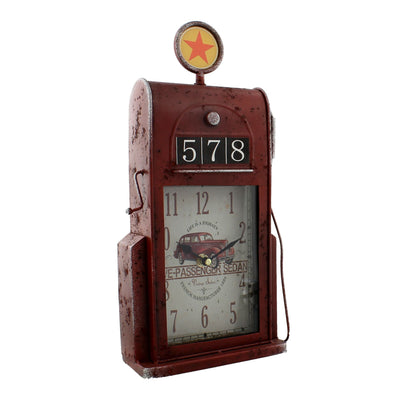 Hometime. Petrol Pump Mantel Clock *NEW AWAITING STOCK* - timeframedclocks