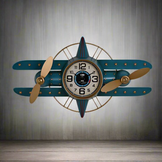 Hometime® Aeroplane Propeller Wall Clock *NEW* - timeframedclocks