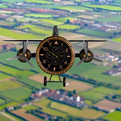 Hometime® Aeroplane Wall Clock *NEW* - timeframedclocks