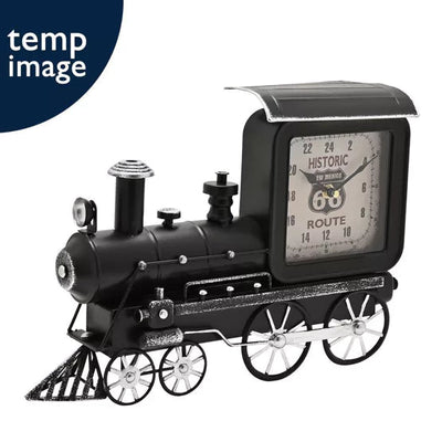 Hometime® Black Train Mantel Clock *NEW* - timeframedclocks