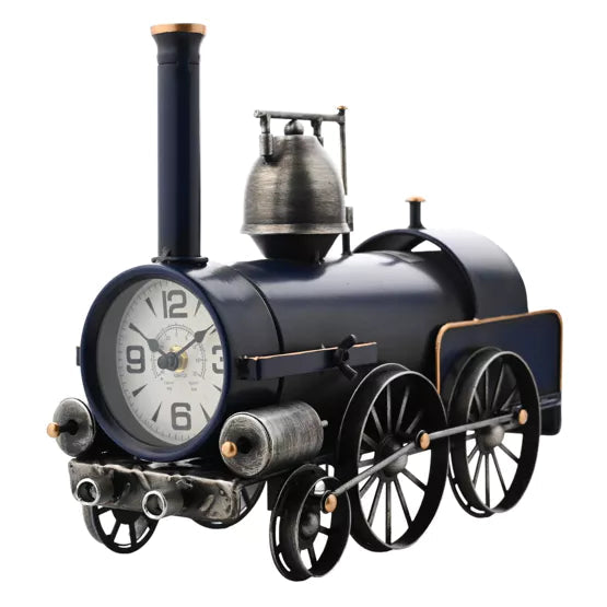 Hometime® Blue Train  Mantel Clock Money Box *NEW* - timeframedclocks