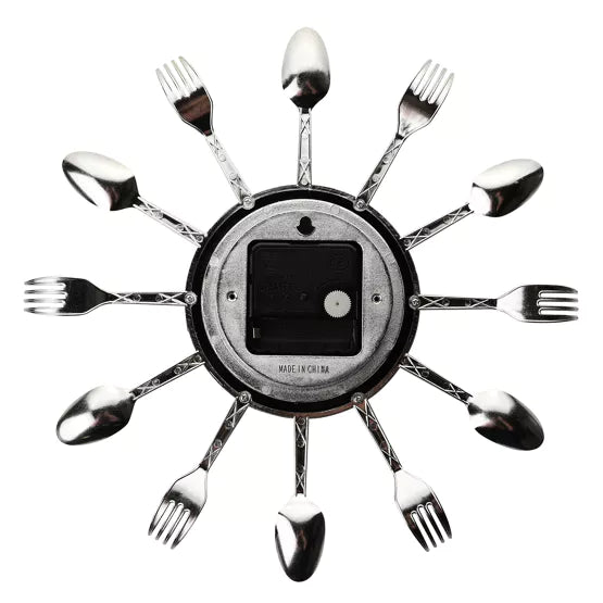 Hometime® Fork & Spoon Wall Clock *NEW* - timeframedclocks