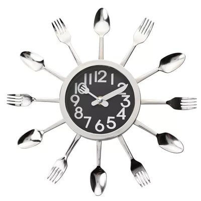 Hometime® Fork & Spoon Wall Clock *NEW DUE MARCH* - timeframedclocks