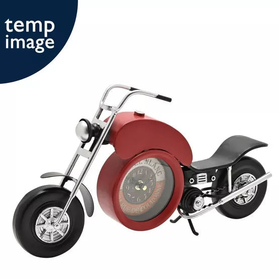 Hometime® Old Fashioned Motorcycle Mantel Clock *NEW* - timeframedclocks