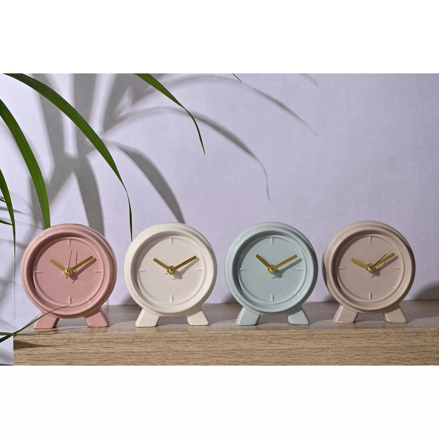 Interval® Ceramic Mantle Clock - Biscuit *NEW PRE-ORDER DEL LATE JAN* - timeframedclocks