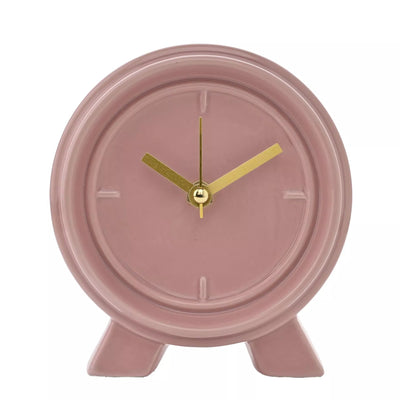 Interval® Ceramic Mantle Clock - Pink Clay *NEW PRE-ORDER DEL LATE JAN* - timeframedclocks