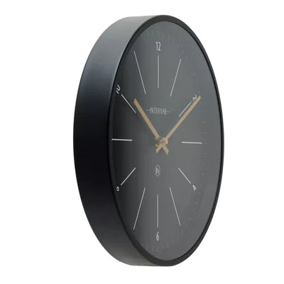 Interval® Metal Wall Clock (32cm) Black *NEW* - timeframedclocks