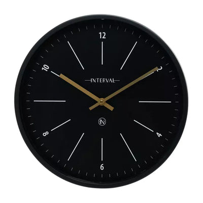 Interval® Metal Wall Clock (32cm) Black *NEW DUE MARCH* - timeframedclocks