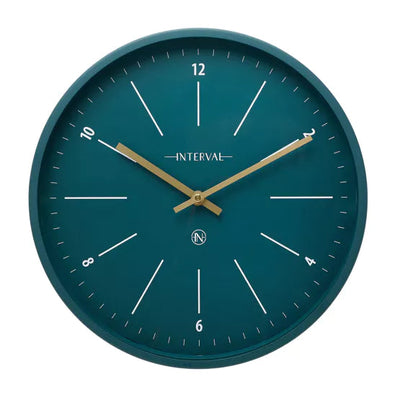 Interval® Metal Wall Clock (32cm) Emerald *NEW* - timeframedclocks