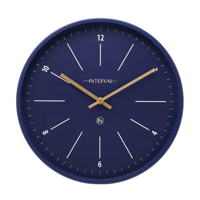 Interval® Metal Wall Clock (32cm) Navy *NEW* - timeframedclocks