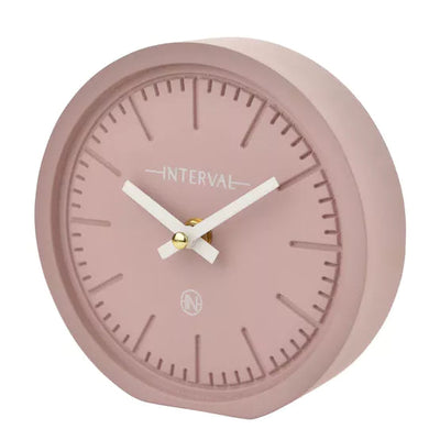 Interval® Minimalist Desk Clock 6" (15cm) Blush *NEW* - timeframedclocks