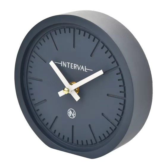 Interval® Minimalist Desk Clock 6" (15cm) Navy *NEW* - timeframedclocks