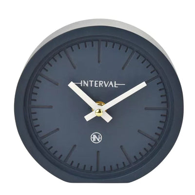 Interval® Minimalist Desk Clock 6" (15cm) Navy *NEW* - timeframedclocks