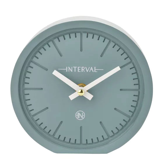 Interval® Minimalist Desk Clock 6" (15cm) Teal *NEW* - timeframedclocks