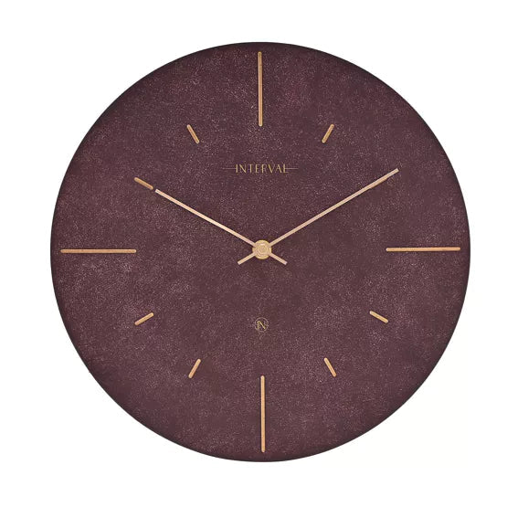 Interval® Resin Wall Clock (30cm) Amethyst & Gold *NEW* - timeframedclocks