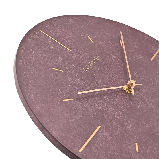 Interval® Resin Wall Clock (30cm) Amethyst & Gold *NEW* - timeframedclocks