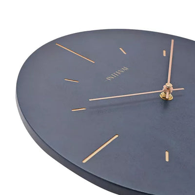 Interval® Resin Wall Clock (30cm) Navy & Gold *NEW* - timeframedclocks