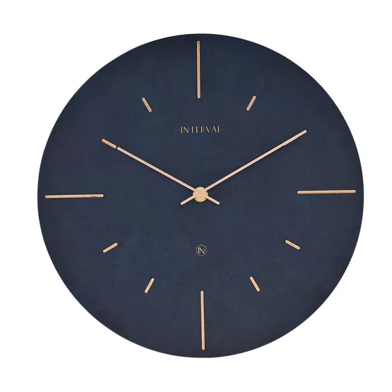 Interval® Resin Wall Clock (30cm) Navy & Gold *NEW* - timeframedclocks