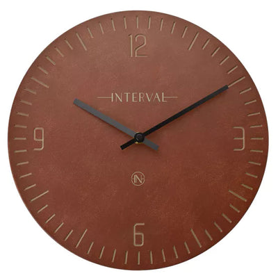 Interval® Resin Wall Clock (30cm) Oxblood *NEW* - timeframedclocks