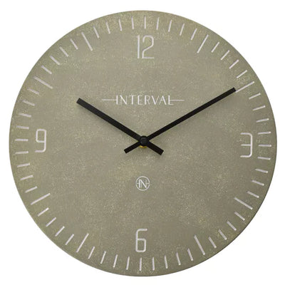 Interval® Resin Wall Clock (30cm) Pewter *NEW* - timeframedclocks