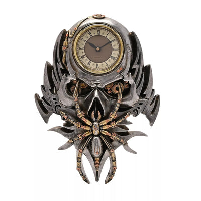 Juliana Collection® Mystic Legends Steampunk Skull & Spider Clock *NEW* - timeframedclocks