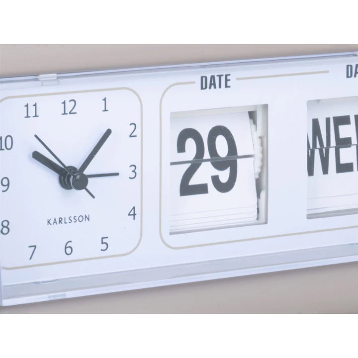 Karlsson® Alarm Clock Data Flip Dark Grey *NEW COMING SOON* - timeframedclocks