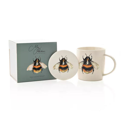 Meg Hawkins. Bee Mug & Coaster Set *AWAITING STOCK* - timeframedclocks