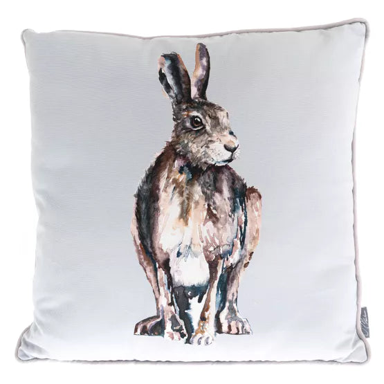 Meg Hawkins. Hare Cushion *NEW* - timeframedclocks