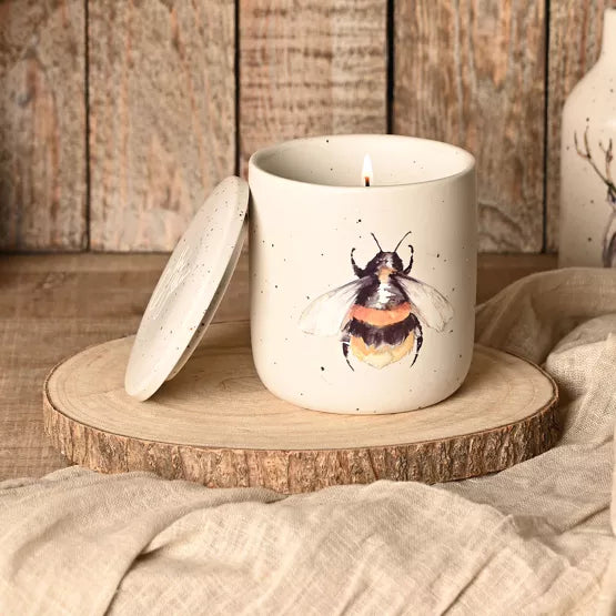 Meg Hawkins. Soy Wax Ceramic Candle Bee *NEW* - timeframedclocks