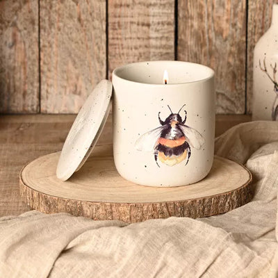 Meg Hawkins. Soy Wax Ceramic Candle Bee *NEW* - timeframedclocks