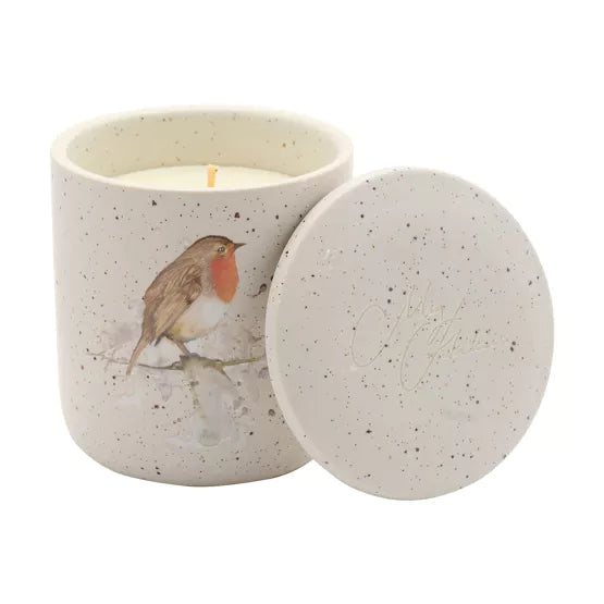 Meg Hawkins. Soy Wax Ceramic Candle Robin *NEW* - timeframedclocks