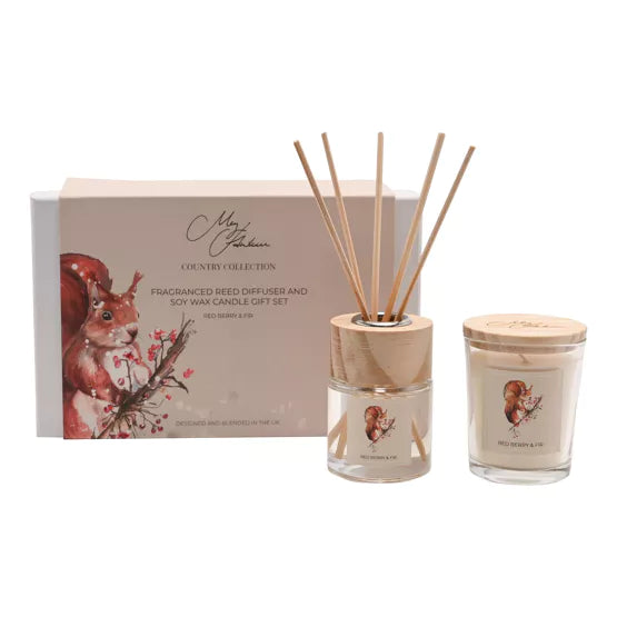 Meg Hawkins. Squirrel Mini Candle & Diffuser Gift Set *NEW* - timeframedclocks