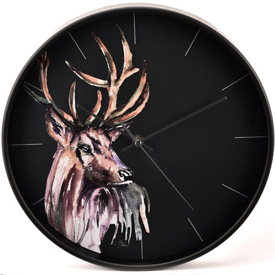 Meg Hawkins. Stag Wall Clock *NEW* - timeframedclocks
